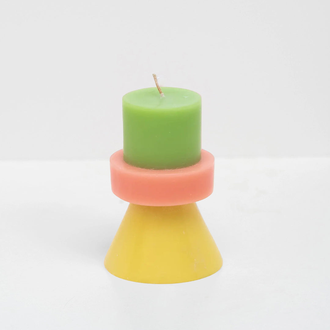 Yod & Co Stack Candles Mini in Lime, Coral, & Yellow colour combination at Inner Beach Co, Toronto, Ontario, Canada