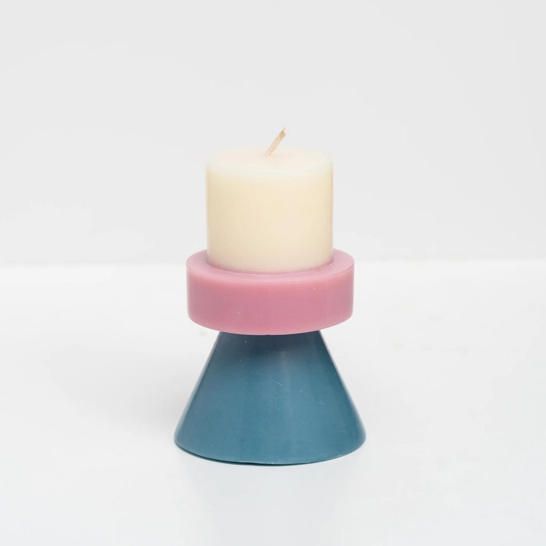 Yod & Co Stack Candles Mini in  Ivory, Lavender, & Blue colour combination at Inner Beach Co, Toronto, Ontario, Canada