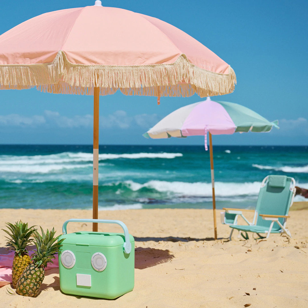 Browse our big beach umbrellas, beautiful beach blankets, quick dry surfer towels, and tote bags to put everything in.