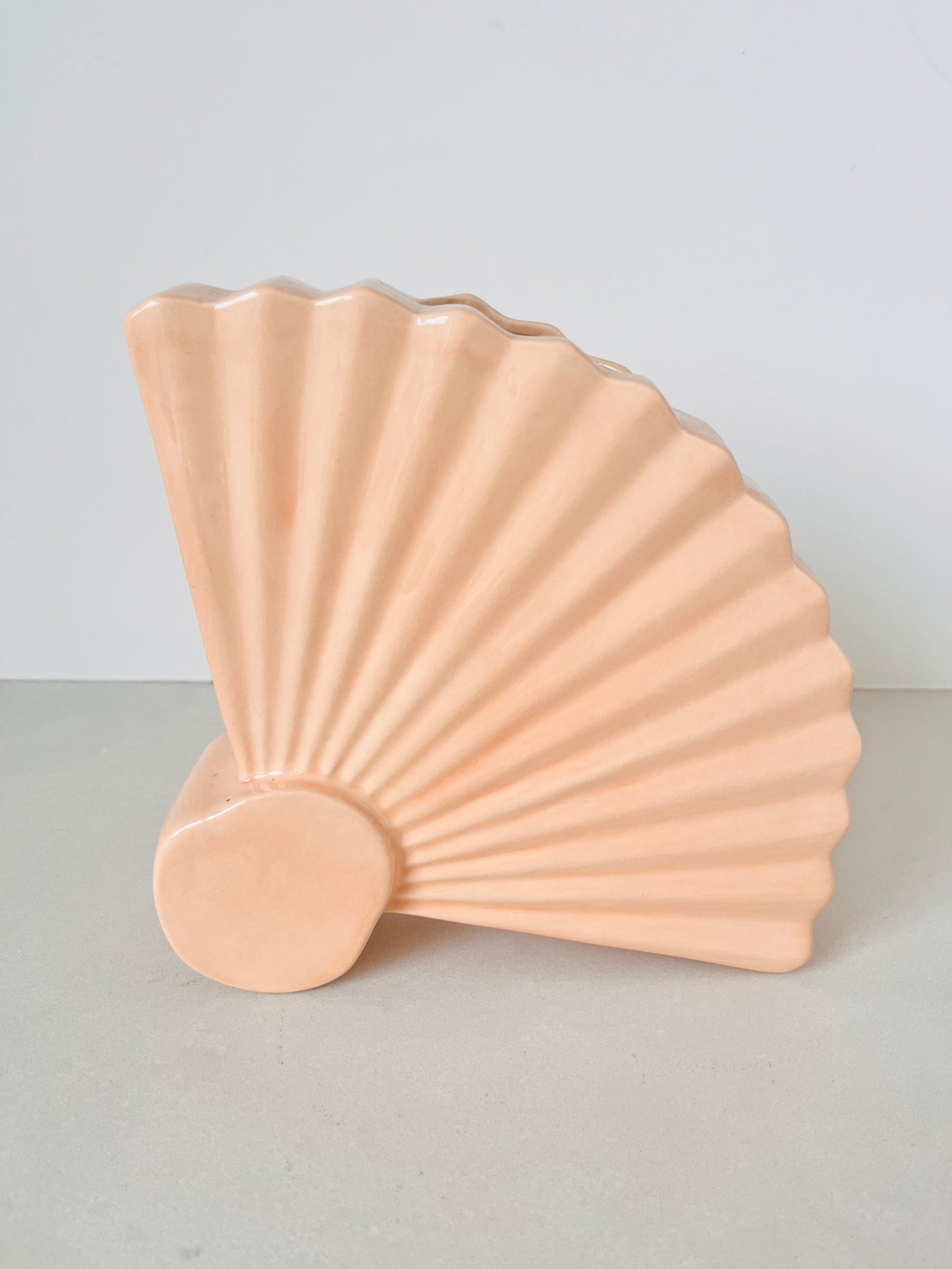 1990's Art Deco Style Fan Vase