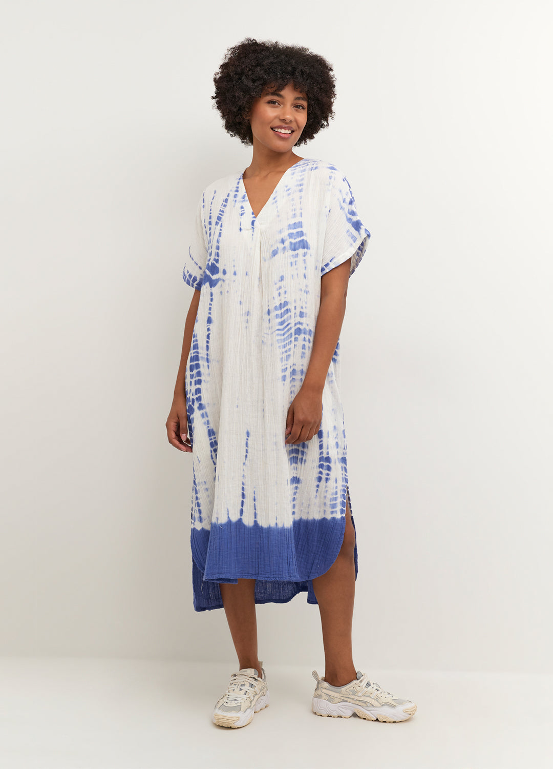 Culture Clothing Denmark Birtine Kaftan Dress in Ultramarine colour made from cotton available at Inner Beach, Toronto, Ontario, Canada