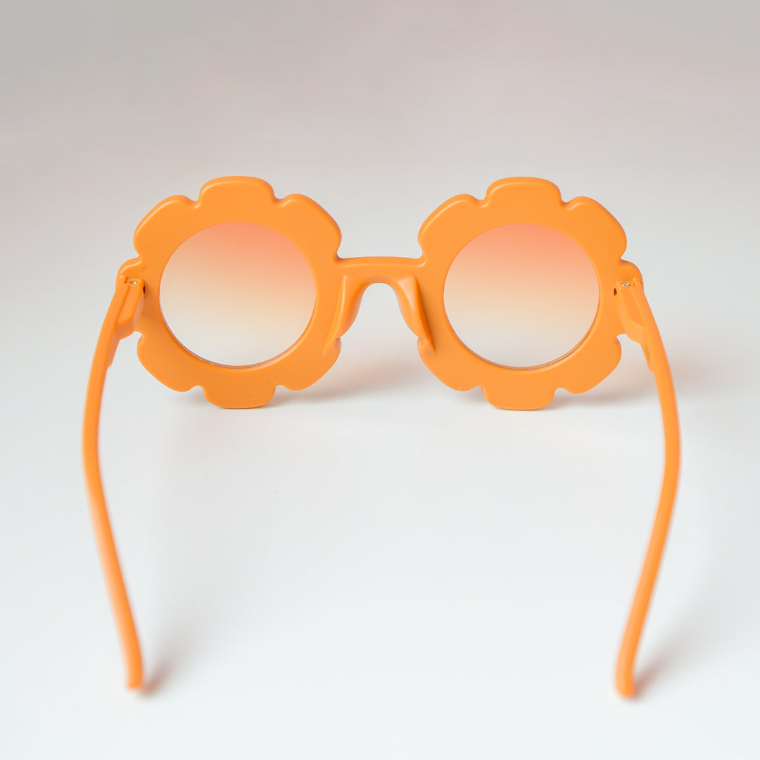 Kid's Flower Sunglasses - Orange