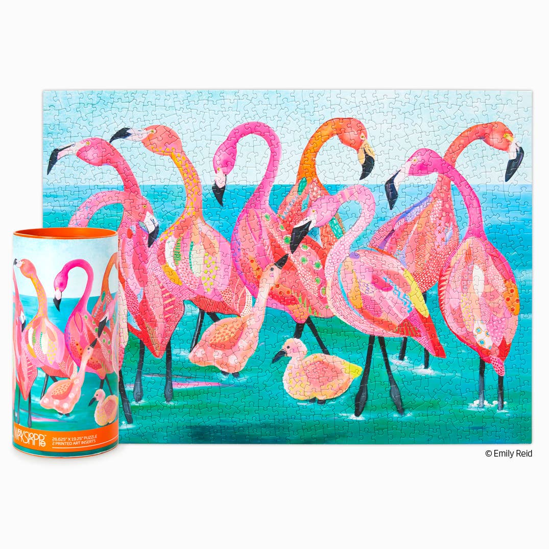 Flamingo Beach - 1000 Piece Jigsaw Puzzle