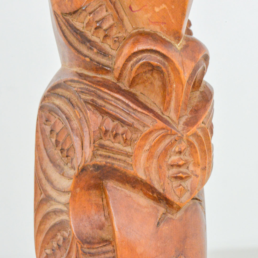 Wooden Maori Tiki Totem