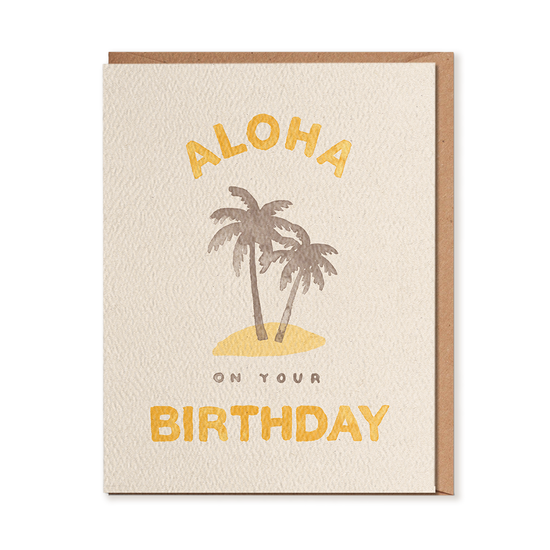 Aloha On Your Birthday Greeting Card