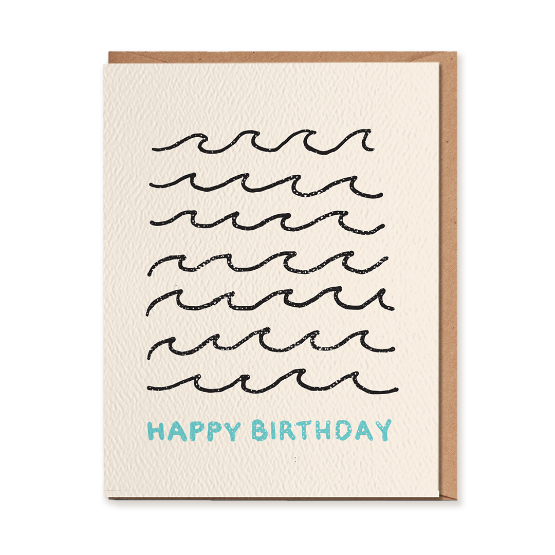 Happy Birthday Wave Greeting Card