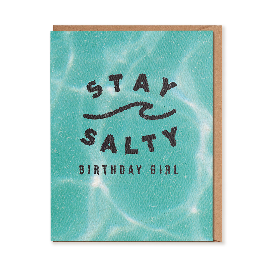 Stay Salty Birthday Girl Greeting Card