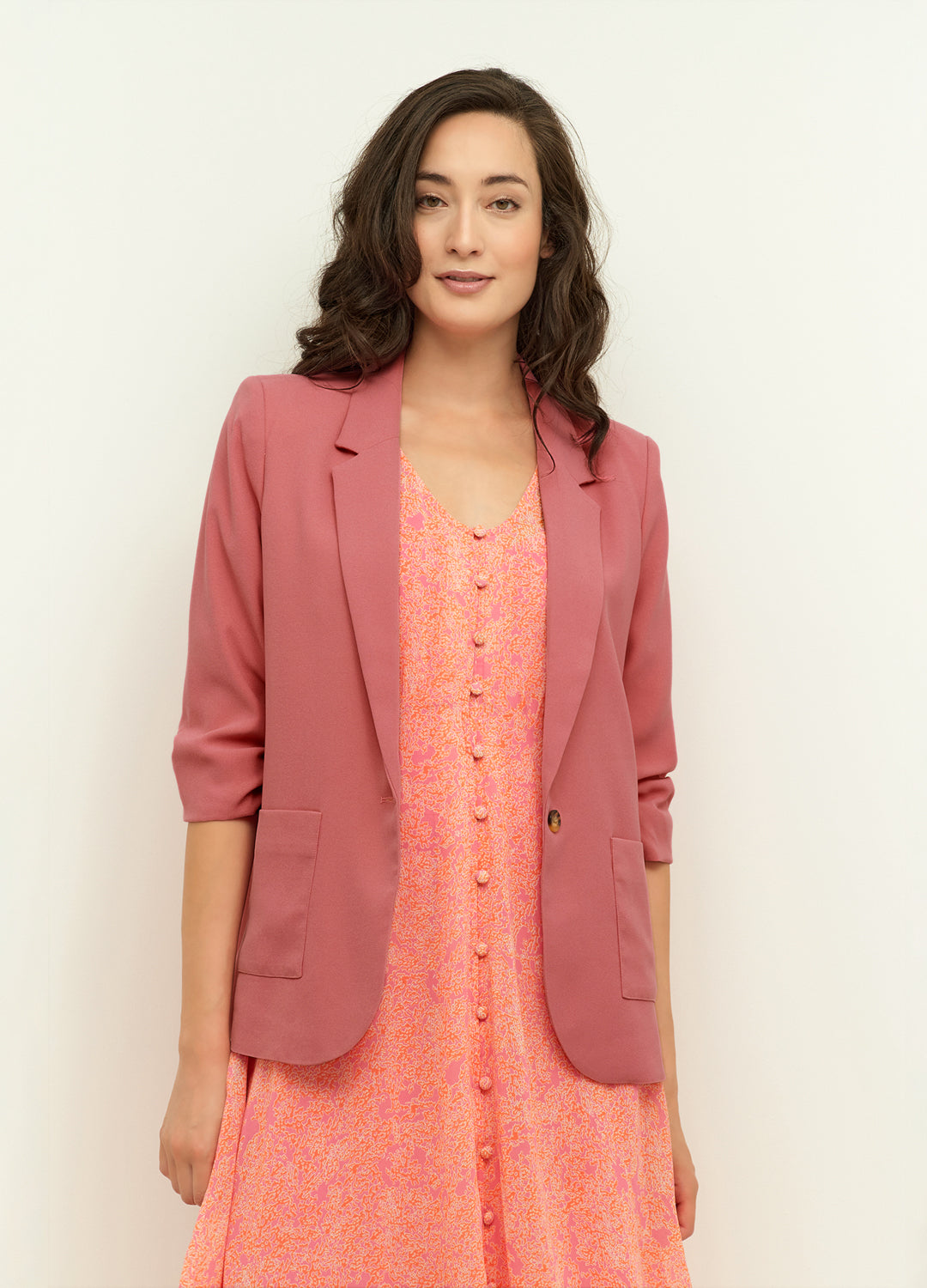 Cream Clothing Cocamia Blazer in Flowering Ginger pink at Inner Beach Co, Toronto, Ontario, Canada
