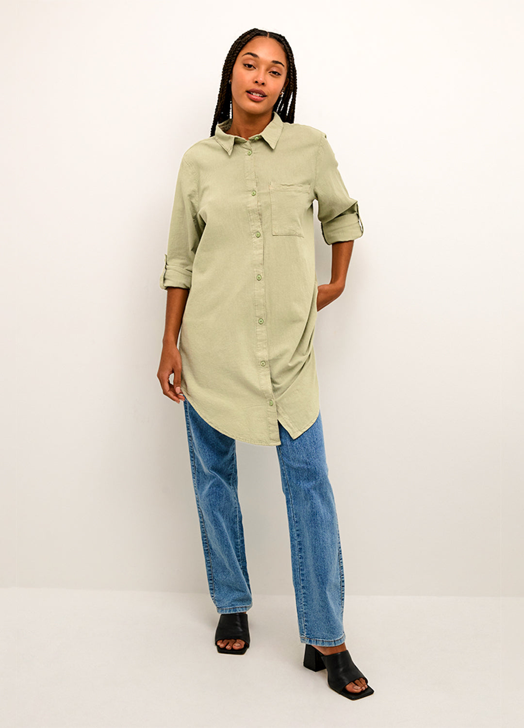 Kanaya Shirt Tunic - Seagrass