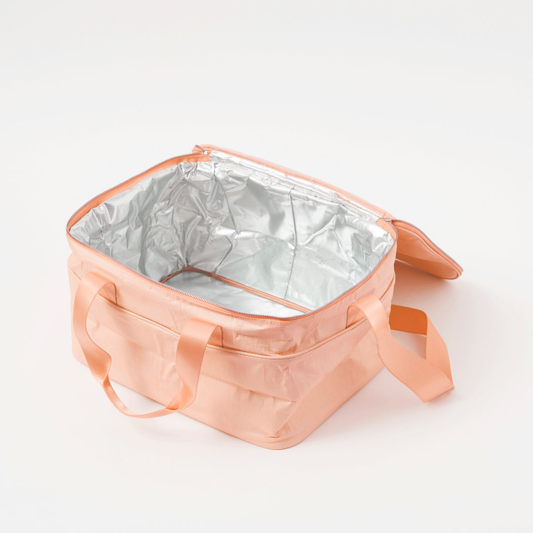 SUNNYLiFE Australia lightweight collapsible Large Cooler Bag in Soft Coral pink with 31.5L capacity at Inner Beach Co, Toronto, Ontario, Canada