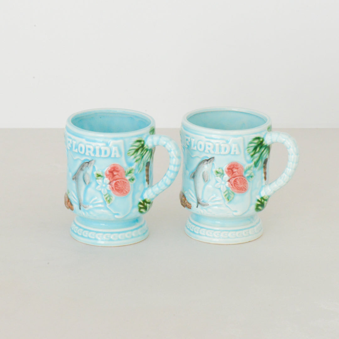 Pair of Souvenir Florida Mugs