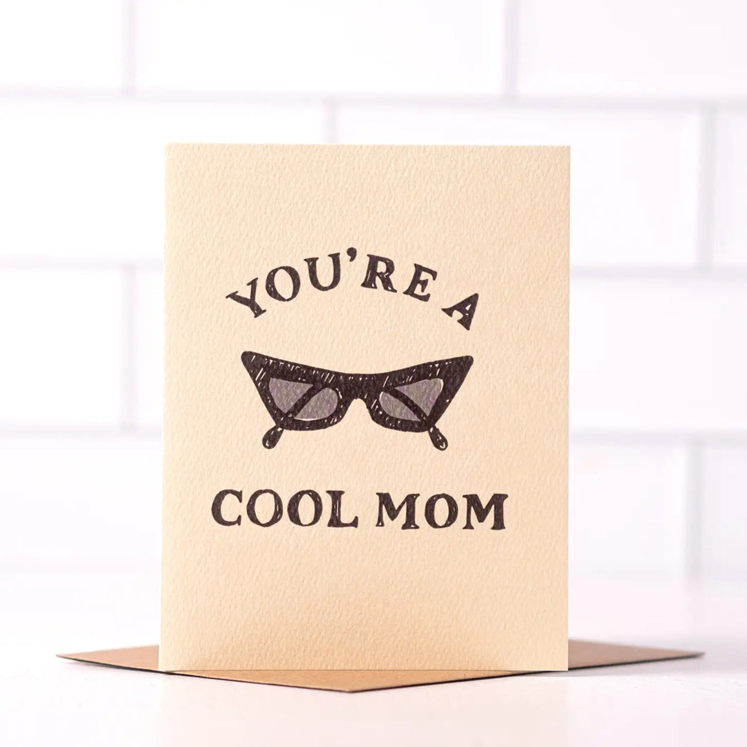 Daydream Prints 'You're A Cool Mom' Mother's Day Greeting Card with kraft envelope at Inner Beach Co, Toronto, Ontario, Canada