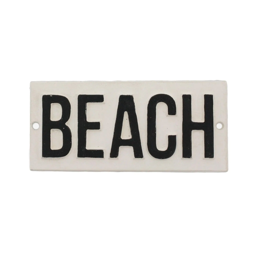 Cast Iron Sign - Beach
