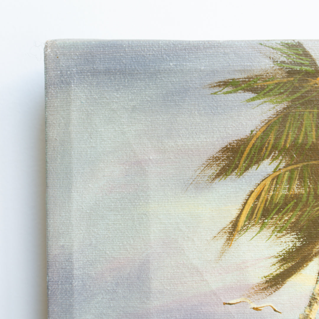 Windswept Palm on the Beach Painting by Edmonson