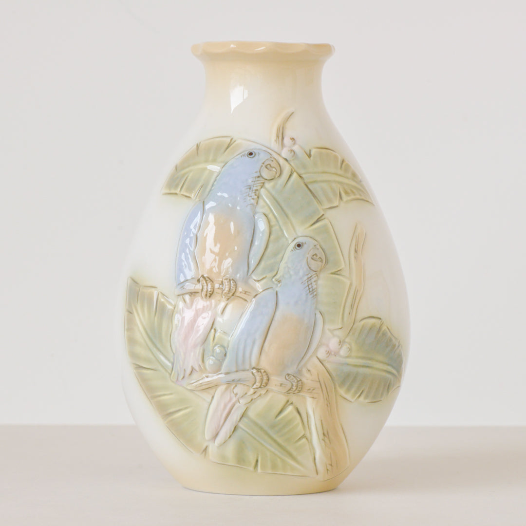 Tropical Vase with Parrots