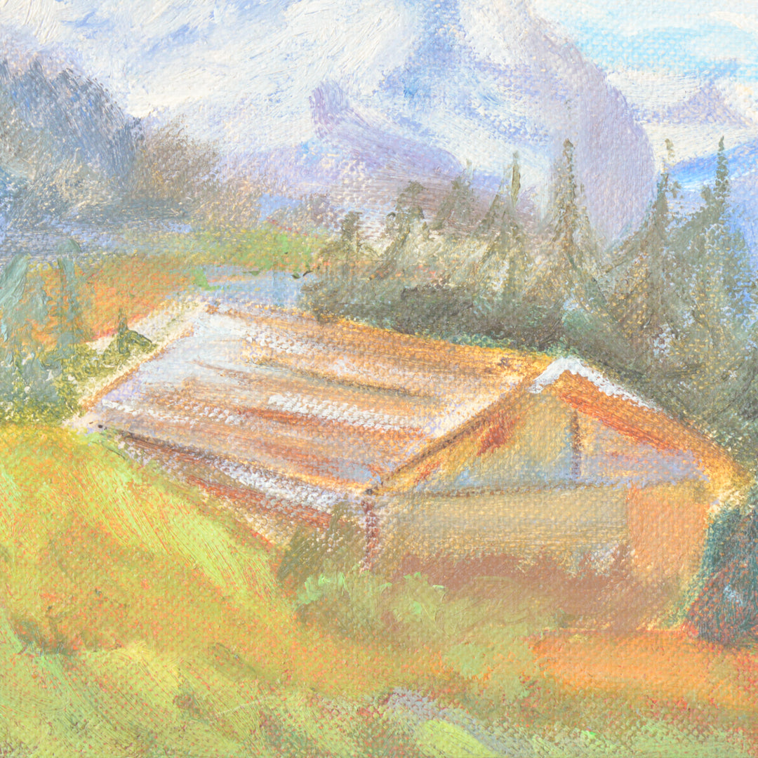 Cabin in the Mountains Painting