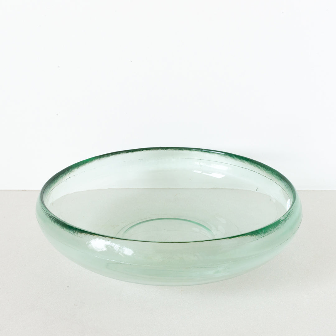 Vintage medium-sized shallow aqua glass dish at Inner Beach Co, Toronto, Canada