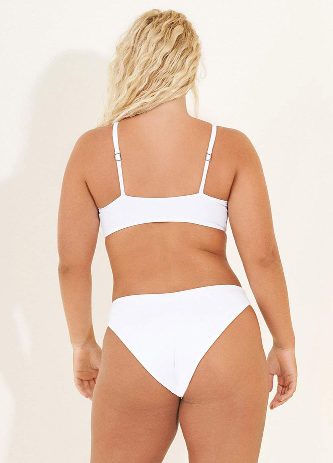 Colette Fixed Triangle Bikini Top - Simply White