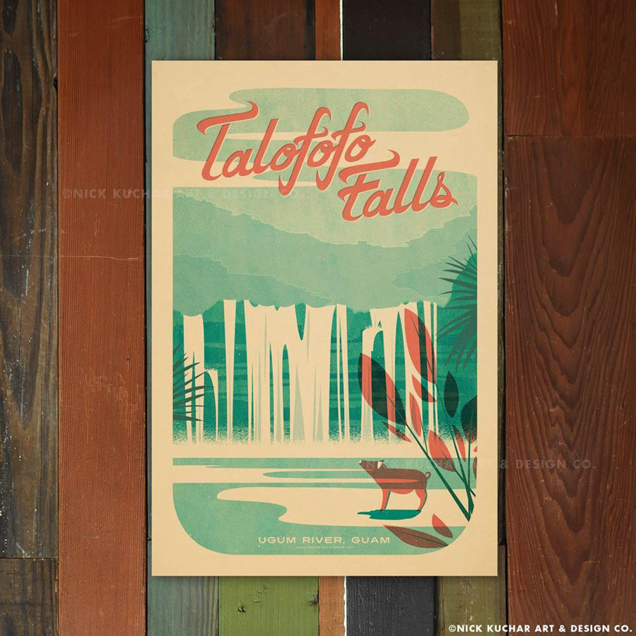 Nick Kuchar Talofofo Falls 12x18 Hawaiian inspired Travel Print at Inner Beach Co Port Credit Ontario Canada