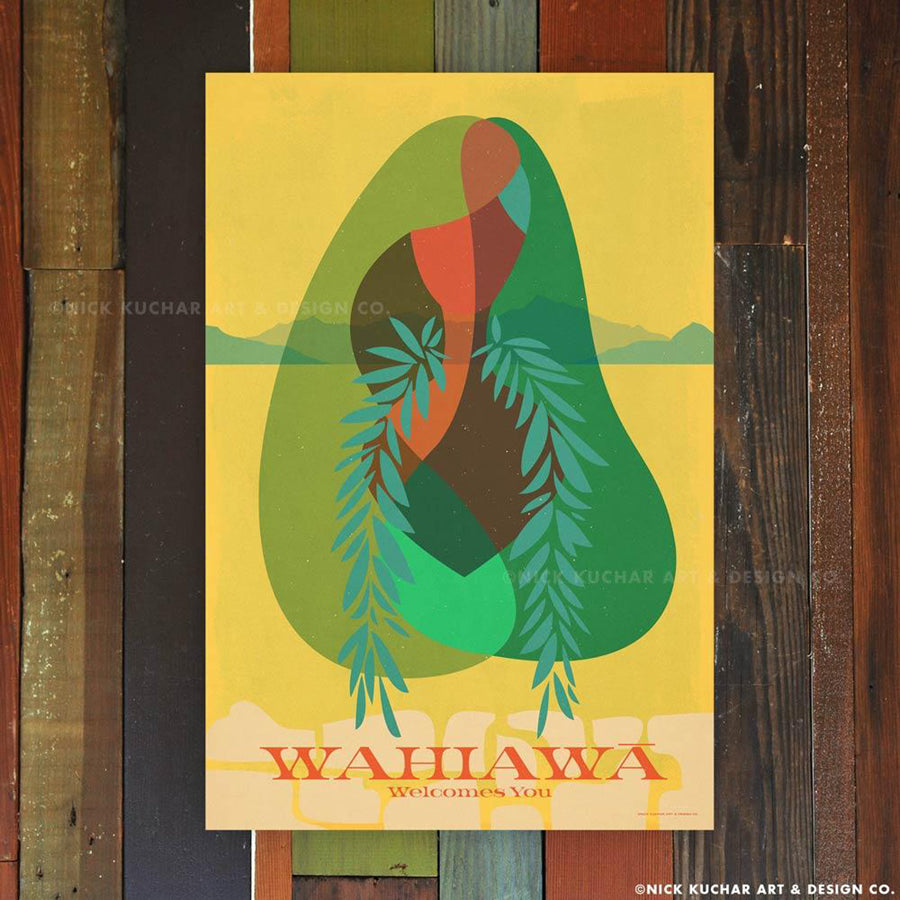 Nick Kuchar Wahiawa 12x18 Hawaiian inspired Travel Print at Inner Beach Co Port Credit Ontario Canada