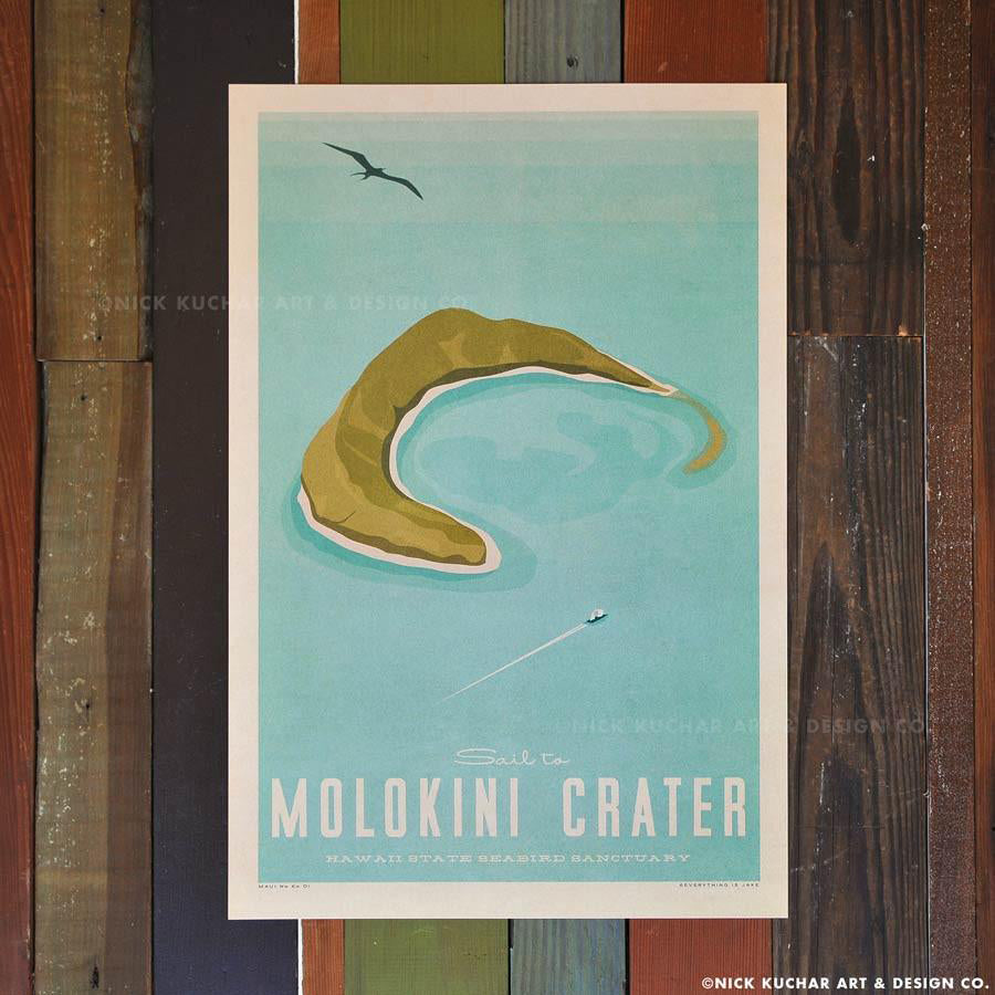 Nick Kuchar Molokini Crater 12x18 Hawaiian inspired Travel Print at Inner Beach Co Port Credit Ontario Canada