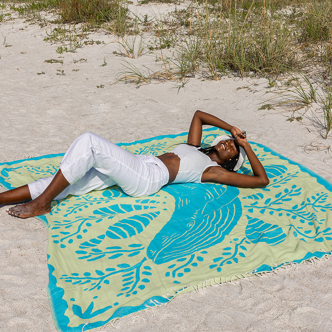 Sand Cloud Crater extra large towel made from 100% Turkish cotton at Inner Beach Co, Toronto, Ontario, Canada