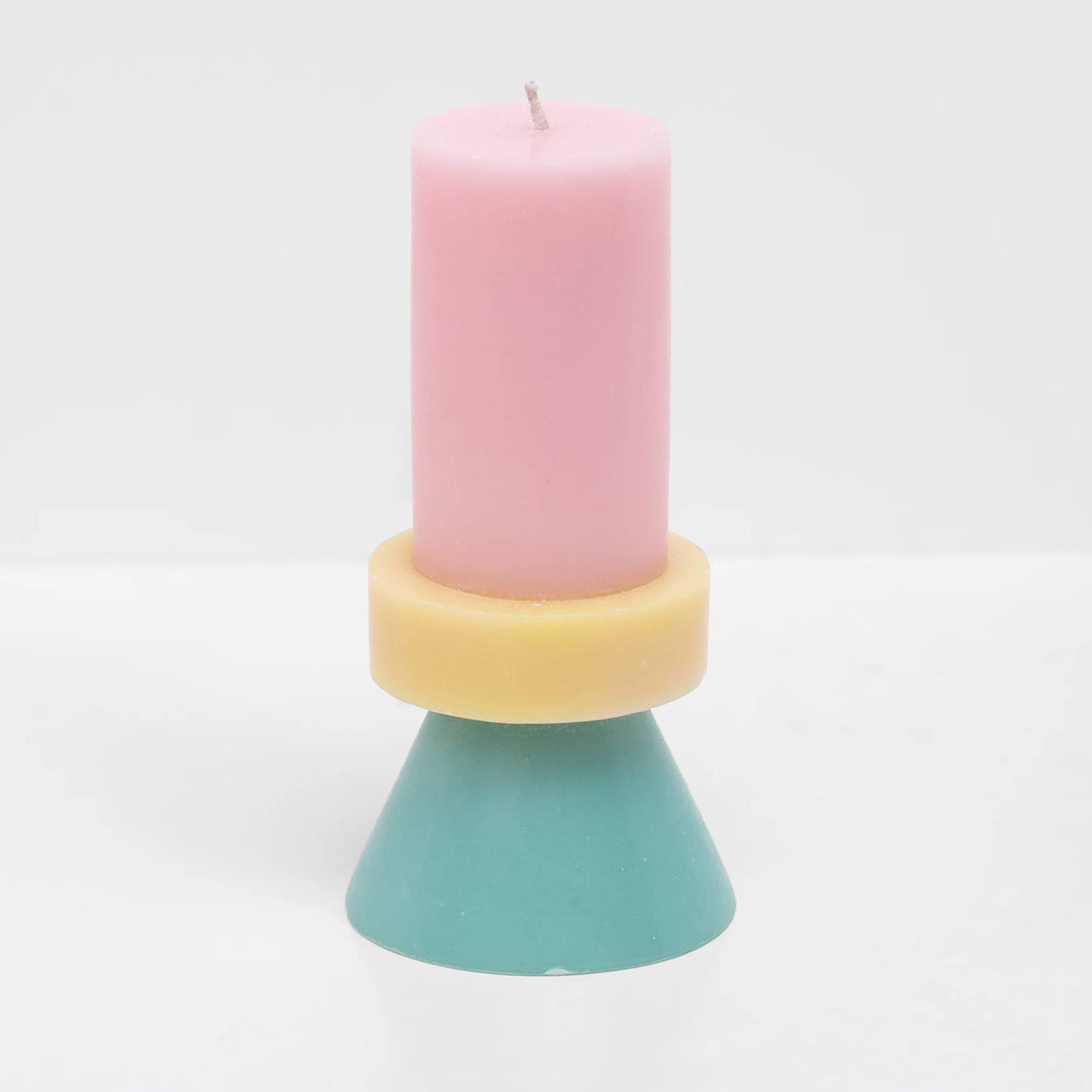 Yod & Co Stack Candles Tall in Pink, Yellow & Mint colour combination at Inner Beach Co, Toronto, Ontario, Canada